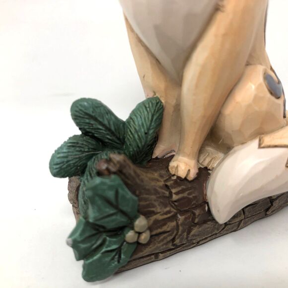 Jim Shore White Woodland Fox on Birch Log Figurine 6011617 Heartwood Creek - Picture 7 of 9